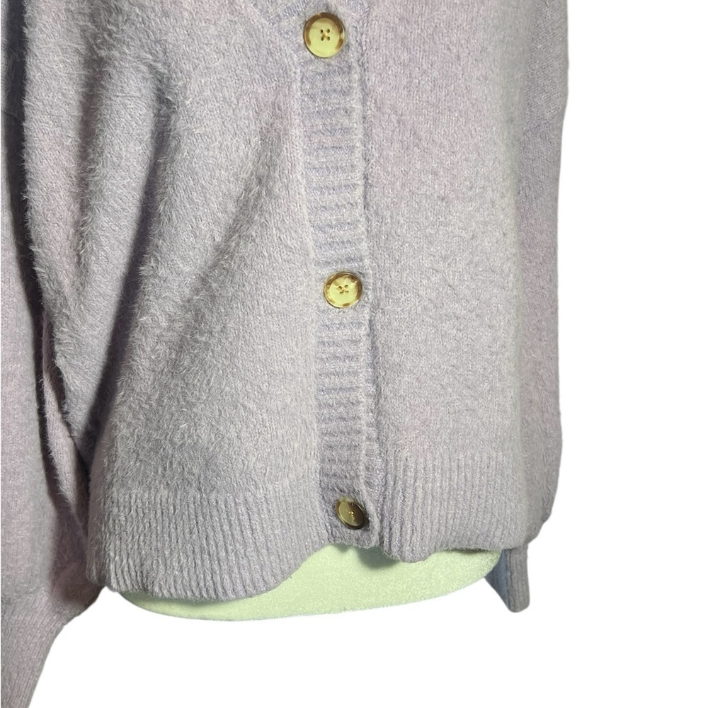 Joie Balloon Sleeve Lilac Cardigan Size M - Picture 5 of 9